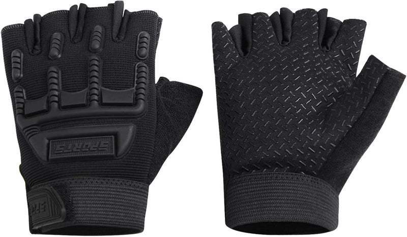 GREUS Kids Half Finger Cycling Gloves - Breathable Non Slip Bike Riding Gloves with UV Protection for Boys & Girls Aged 6-10 - Image 3